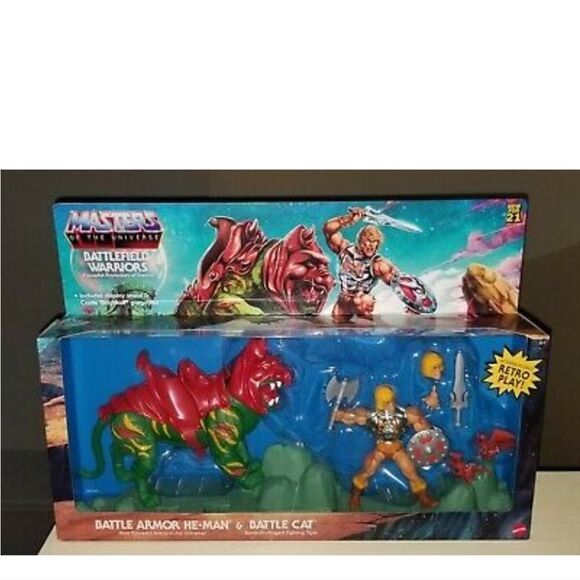 NIB Masters of the Universe MOTU Battlefield Warriors Retro Battle Armor He-Man - Picture 5 of 7